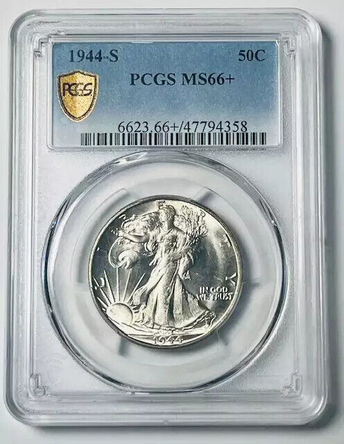 1944 S Walking Liberty Half Dollar PCGS MS-66+ Plus