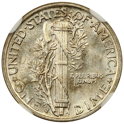 1943-S 10c NGC MS65 FB