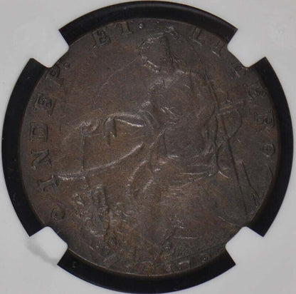 1787 AUCTORI PLEBIS COLONIAL TOKEN NGC AU58BN Pop 3/0