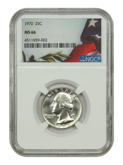 1970 25C NGC MS66 - Washington Quarter