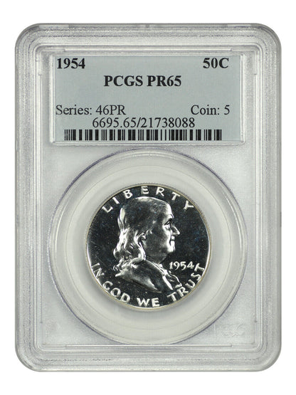 1954 50C PCGS PR65 - Franklin Half Dollar