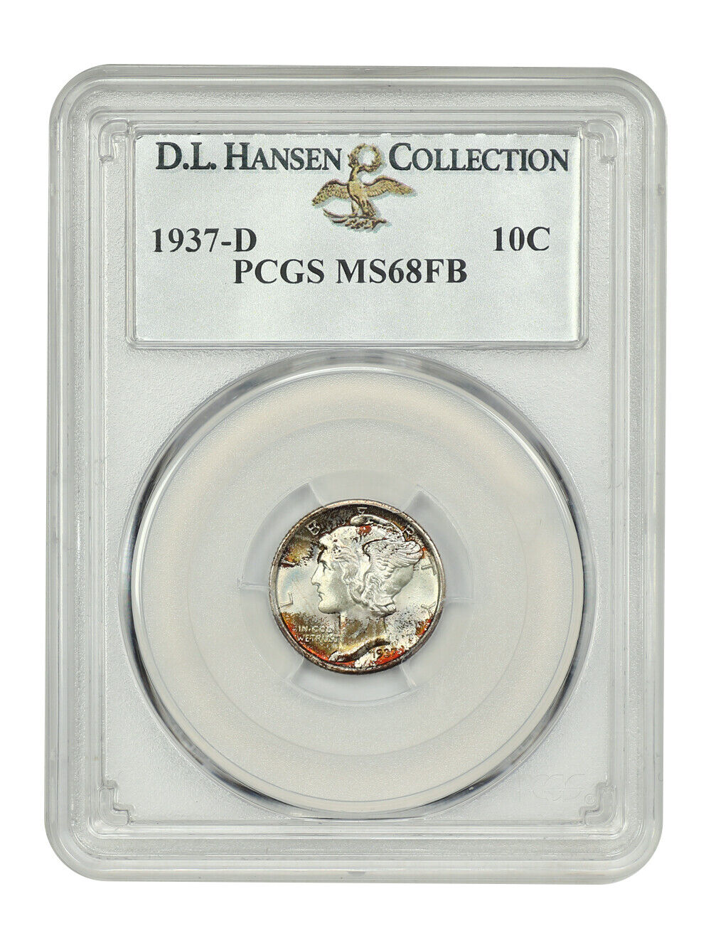 1937-D 10C PCGS MS68FB ex: D.L. Hansen