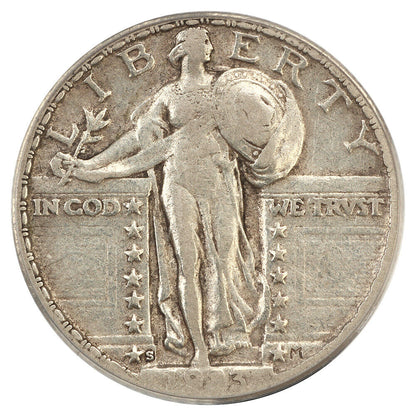 1923-S 25C PCGS VF35 - Standing Liberty Quarter - Scarce Date