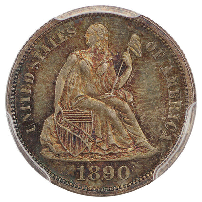 1890 10C PCGS/CAC MS66+ ex: D.L. Hansen