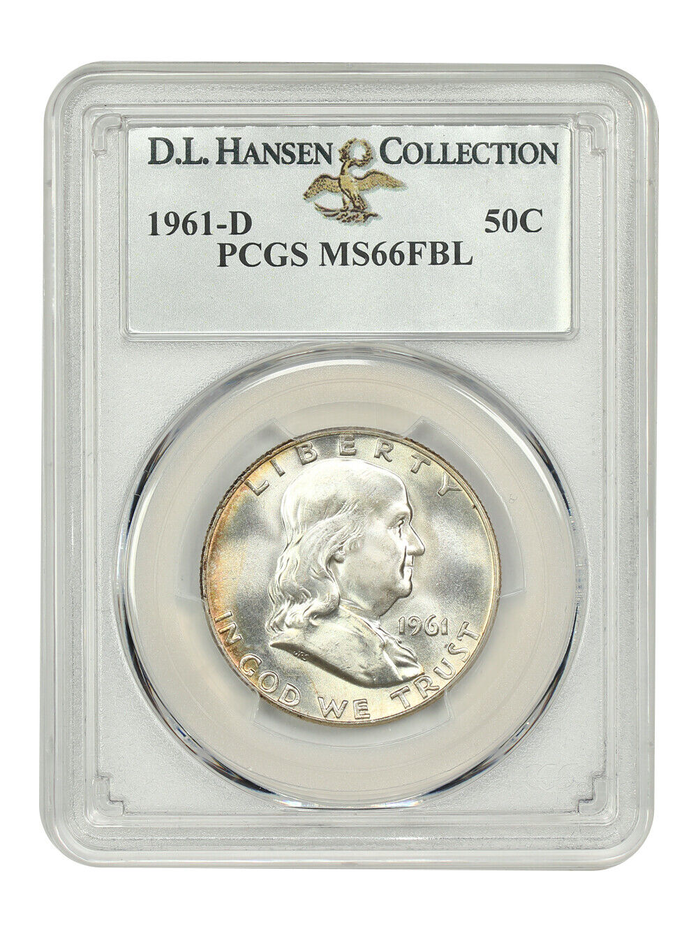 1961-D 50C PCGS MS66FBL ex: D.L. Hansen