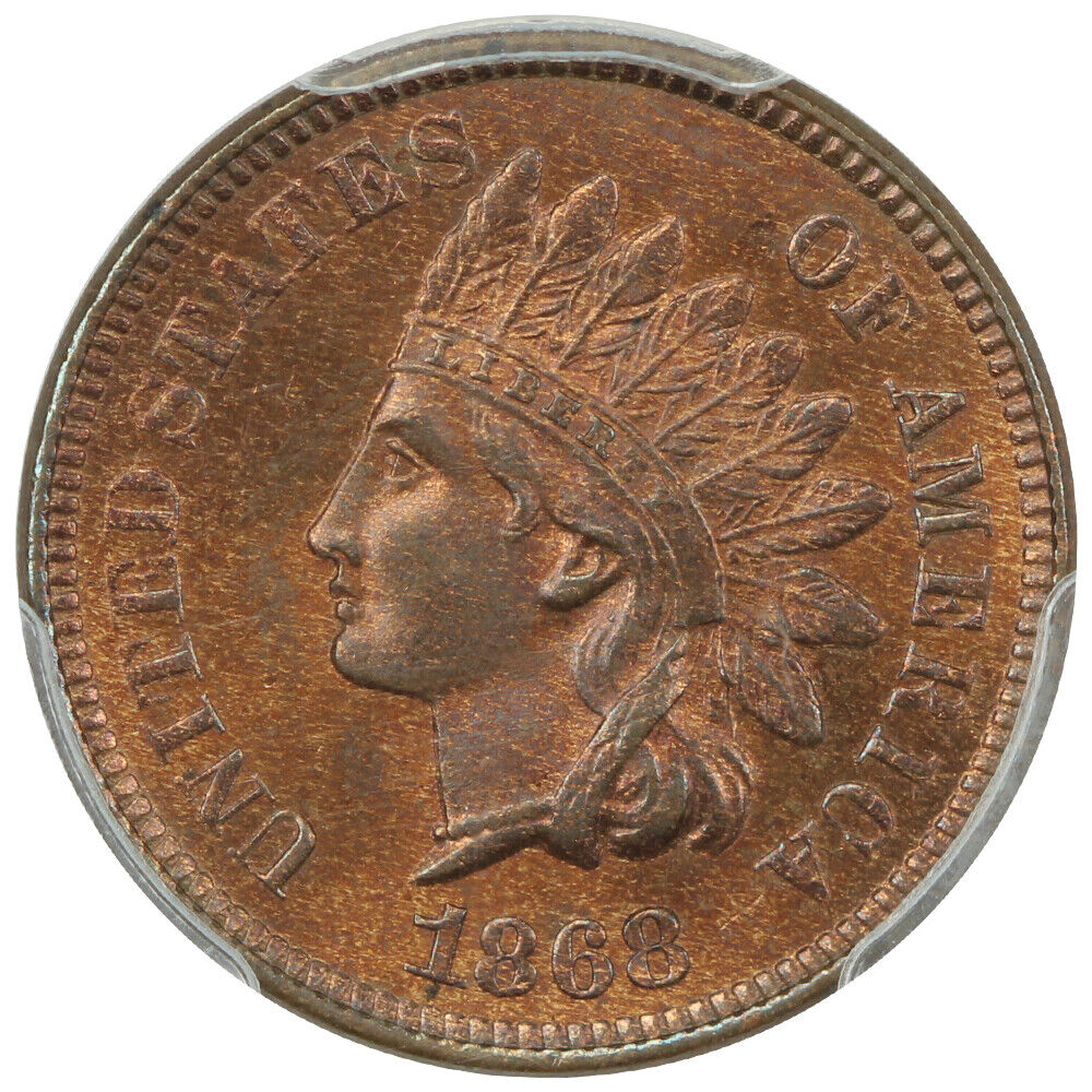 1868 1C PCGS MS65RB - Indian Cent