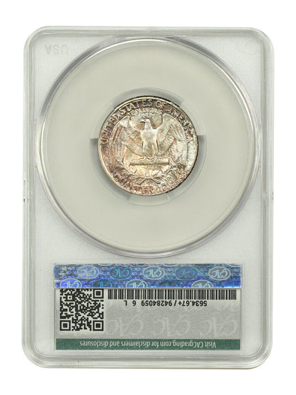 1953 25C CACG MS67+ ex: D.L. Hansen - Washington Quarter - Rich, Original Toning