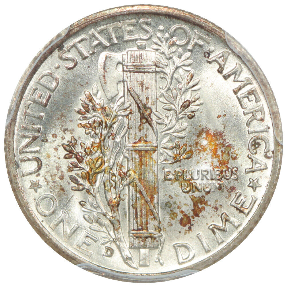 1938-D 10C PCGS MS68FB ex: D.L. Hansen