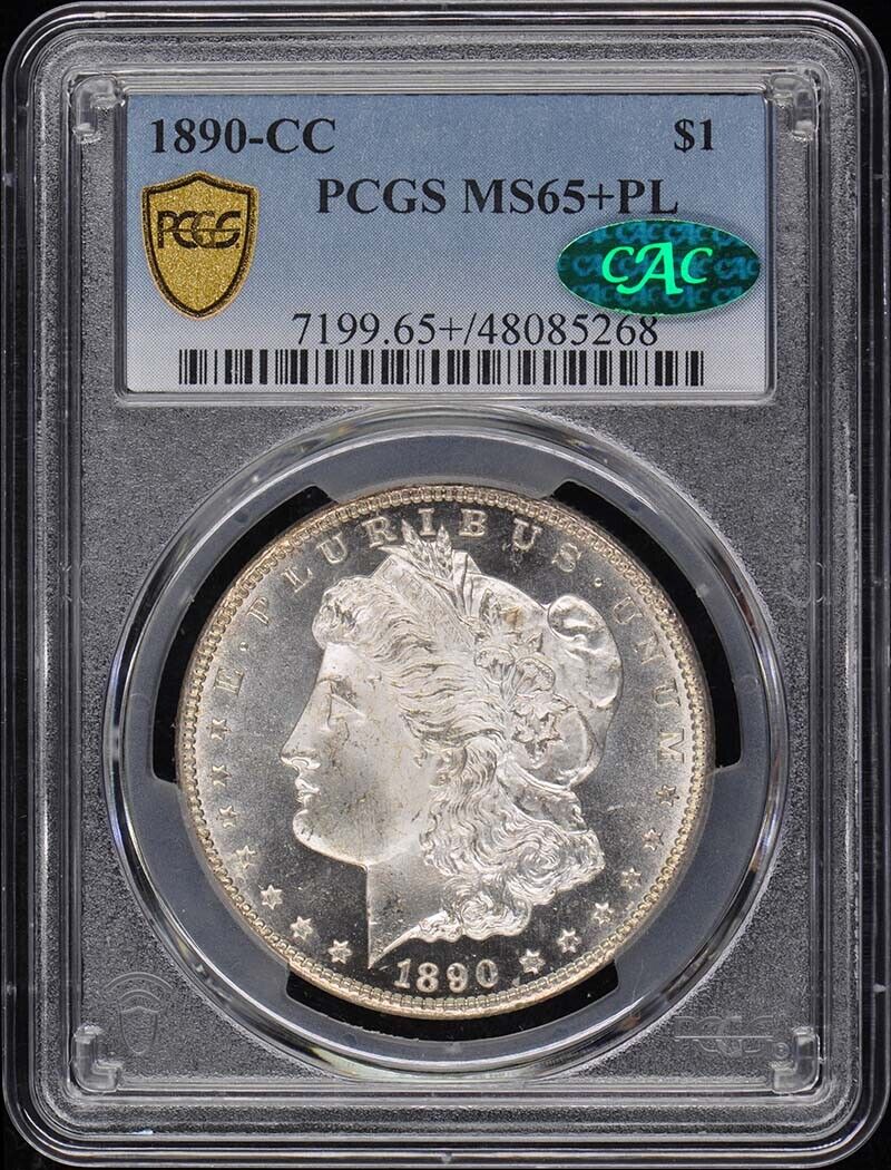 1890-CC $1 Morgan Dollar PCGS MS65+PL (CAC)