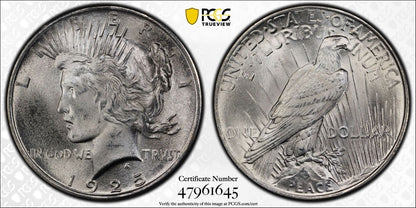 1925 P Peace Dollar PCGS MS-67 WOW Premium Quality Peace! Sight White