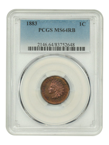 1883 1C PCGS MS64RB - Indian Cent