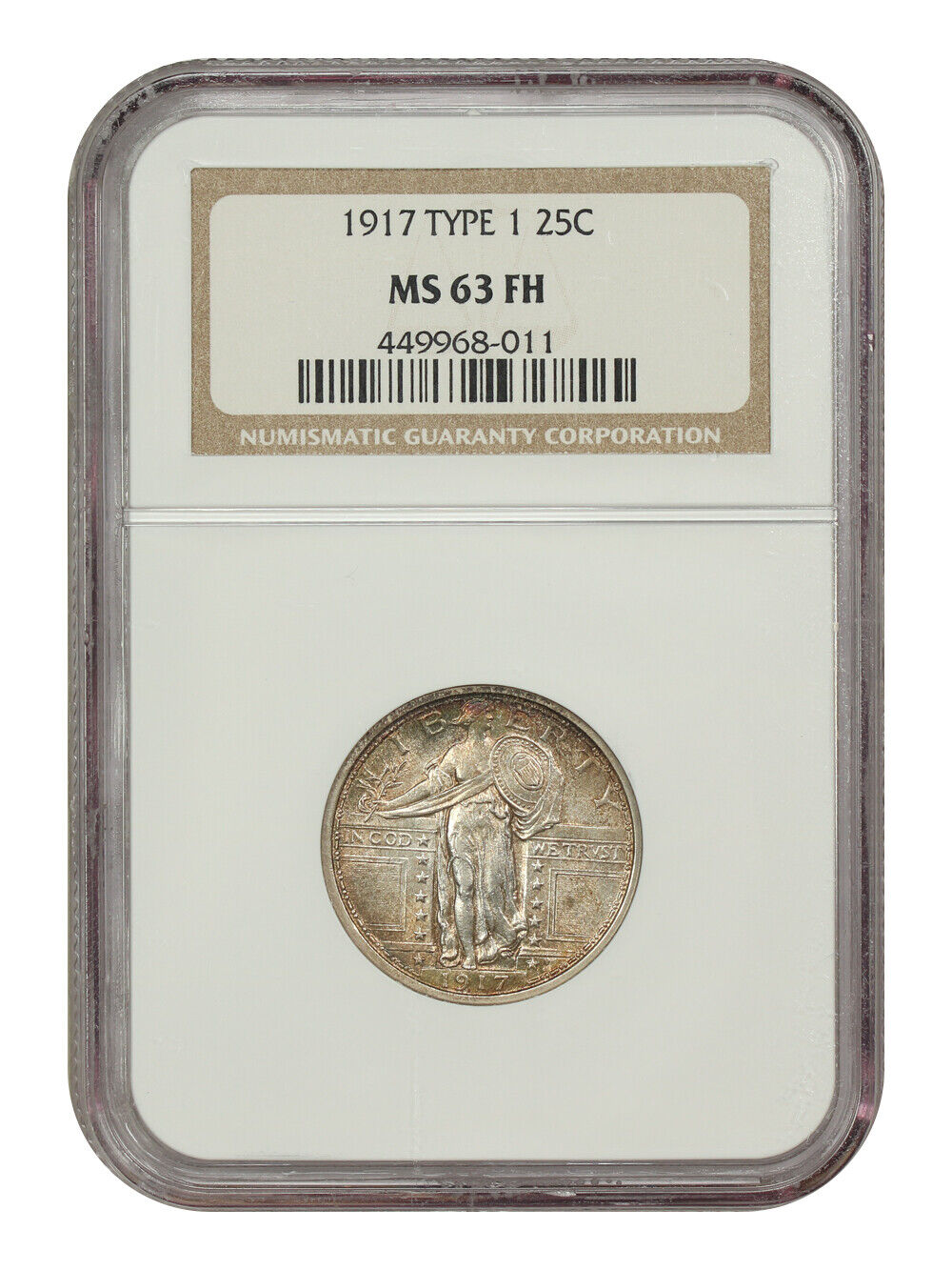 1917 25C NGC MS63FH (Type 1) - Standing Liberty Quarter