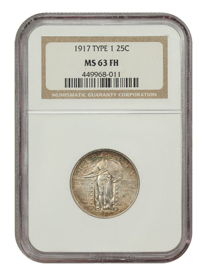 1917 25C NGC MS63FH (Type 1) - Standing Liberty Quarter