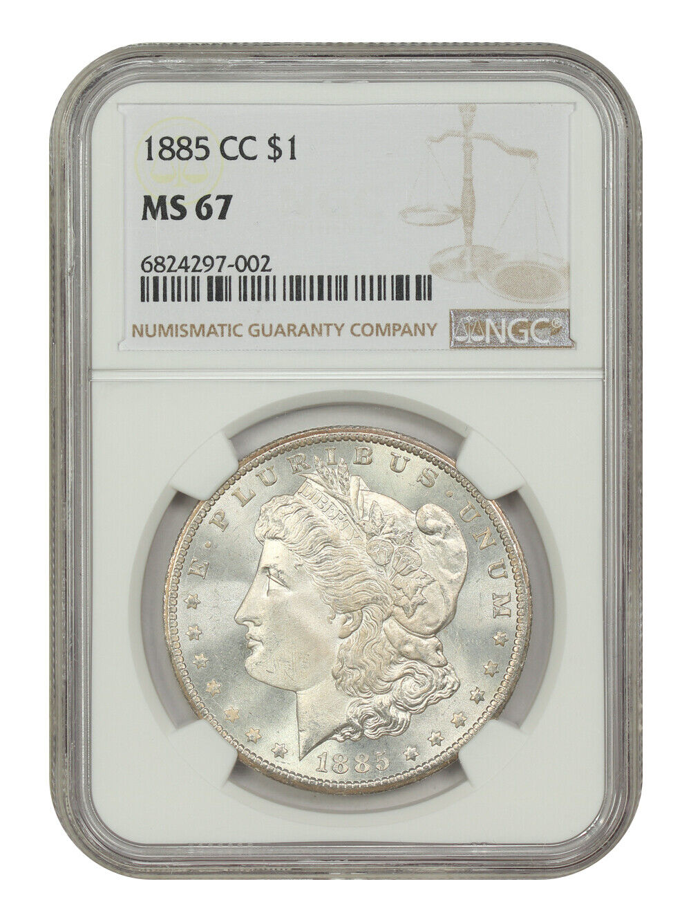 1885-CC $1 NGC MS67 - Morgan Dollar