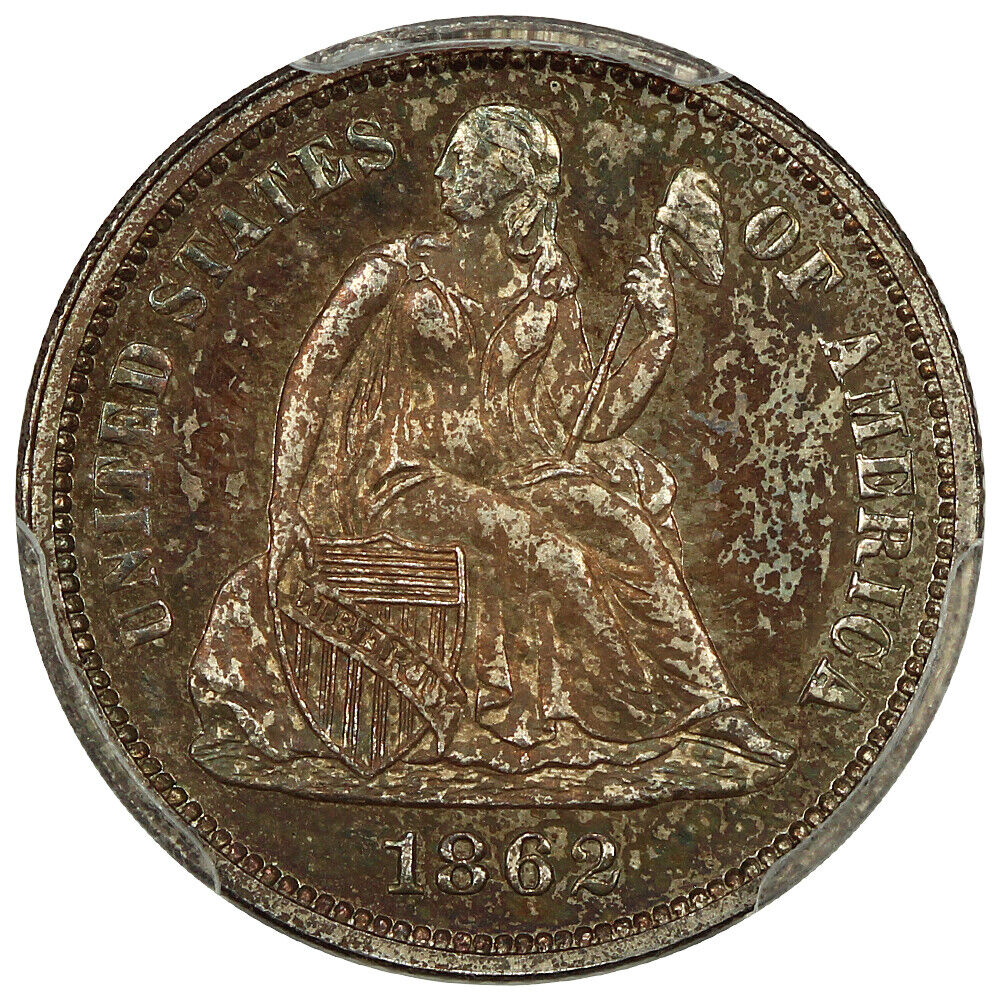 1862 10C PCGS PR64 ex: D.L. Hansen