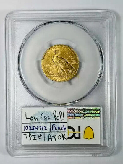 1912 P Gold Half Eagles $5 Indian Head PCGS MS-64 CAC Low CAC Population!