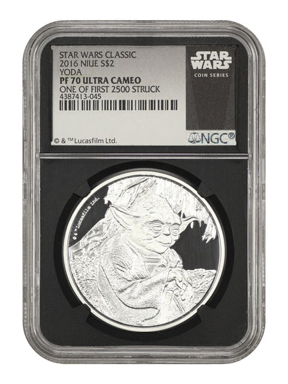 Niue: 2016 $2 Star Wars Yoda NGC PR70DCAM (One of First 2500 Struck, w/Box)