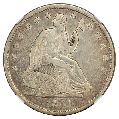 1861-O 50C NGC VF35 (CSA Obverse) - Liberty Seated Half Dollar