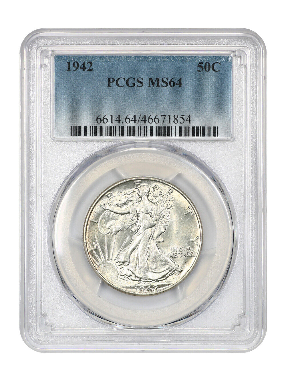 1942 50C PCGS MS64