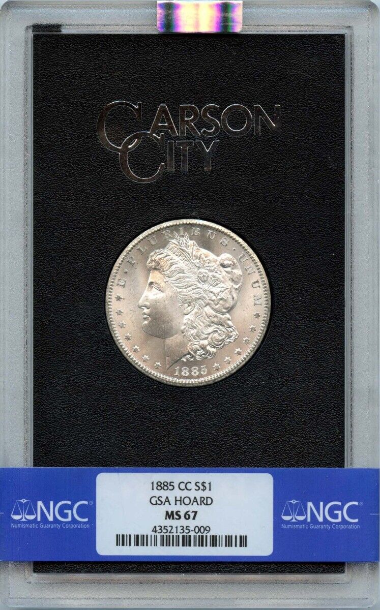 1885-CC Morgan Dollar GSA HOARD S$1 NGC MS67