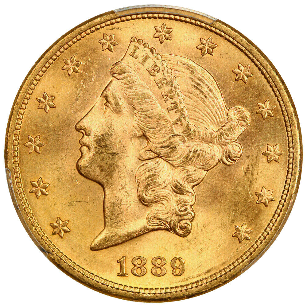 1889-S $20 PCGS MS64 ex: D.L. Hansen