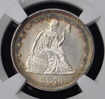 1876 Twenty-Cent Piece 20C NGC MS66