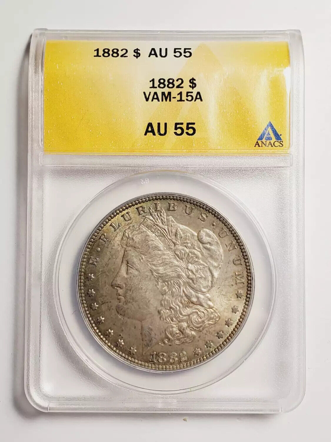 1882 P Morgan Dollar ANACS AU-55 VAM-15A