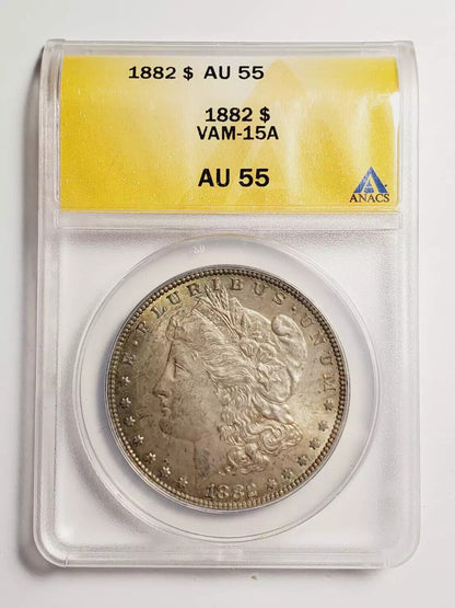 1882 P Morgan Dollar ANACS AU-55 VAM-15A