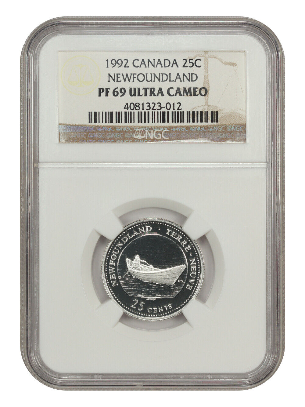 1992 Canada 25c Newfoundland NGC PF 69 DCAM