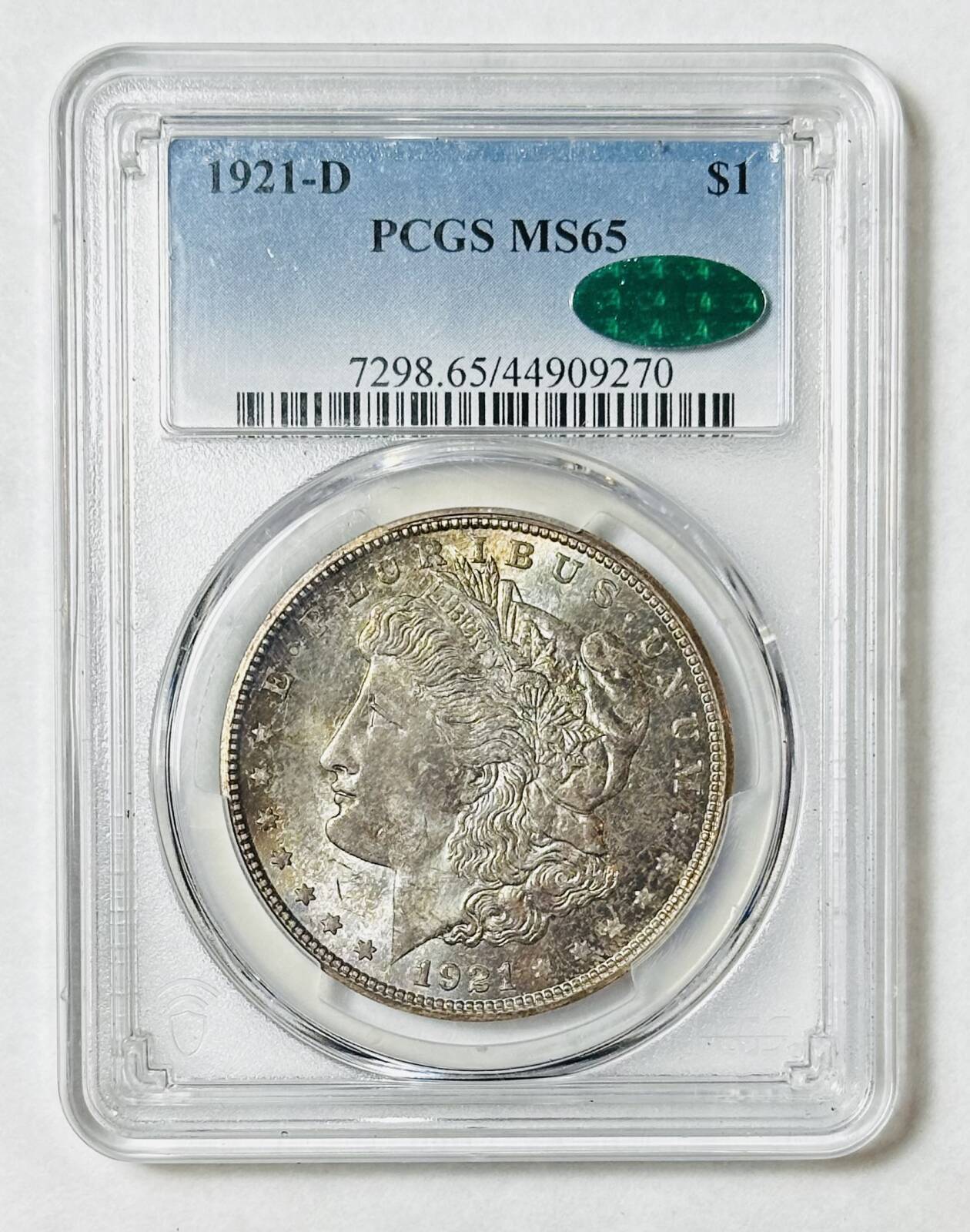 1921 D Morgan Silver Dollar PCGS MS-65 CAC