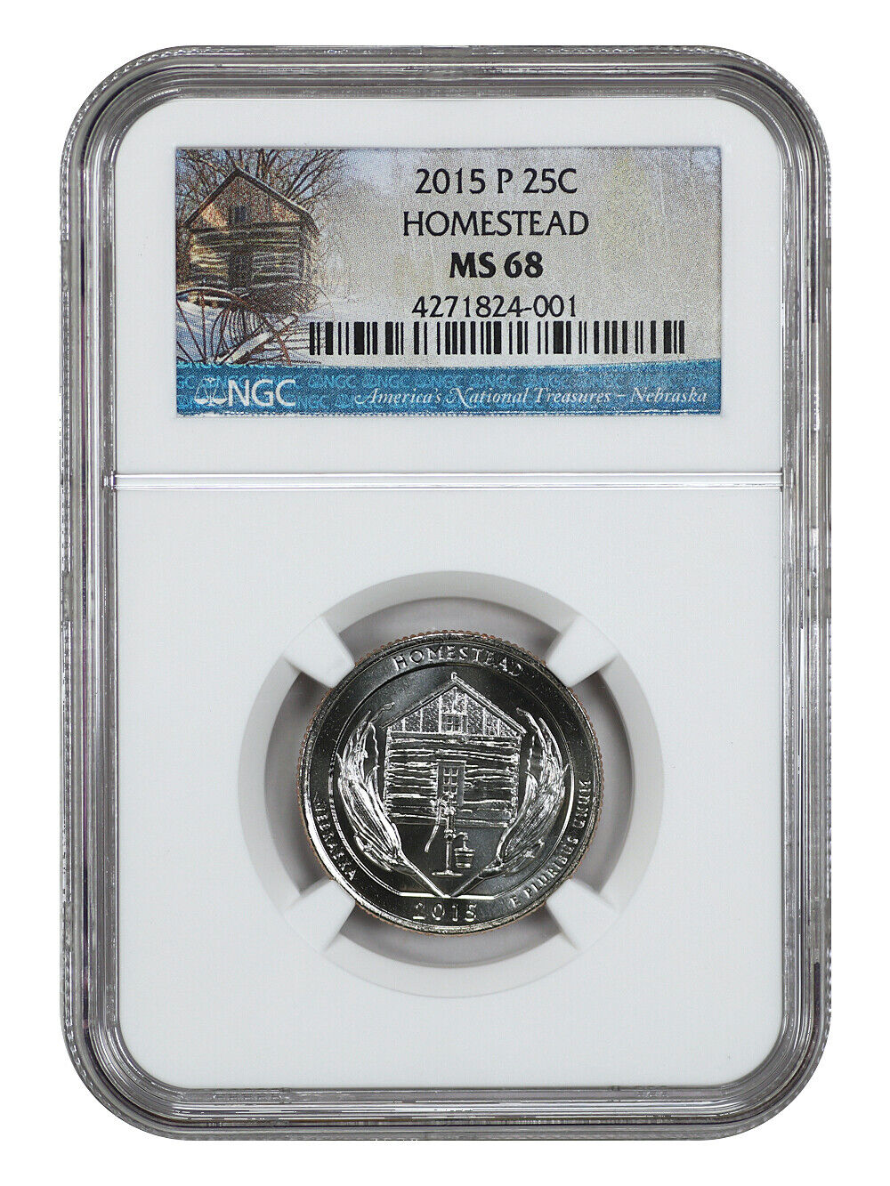 2015-P 25C Homestead NP NGC MS68 - Type 1 - Clad