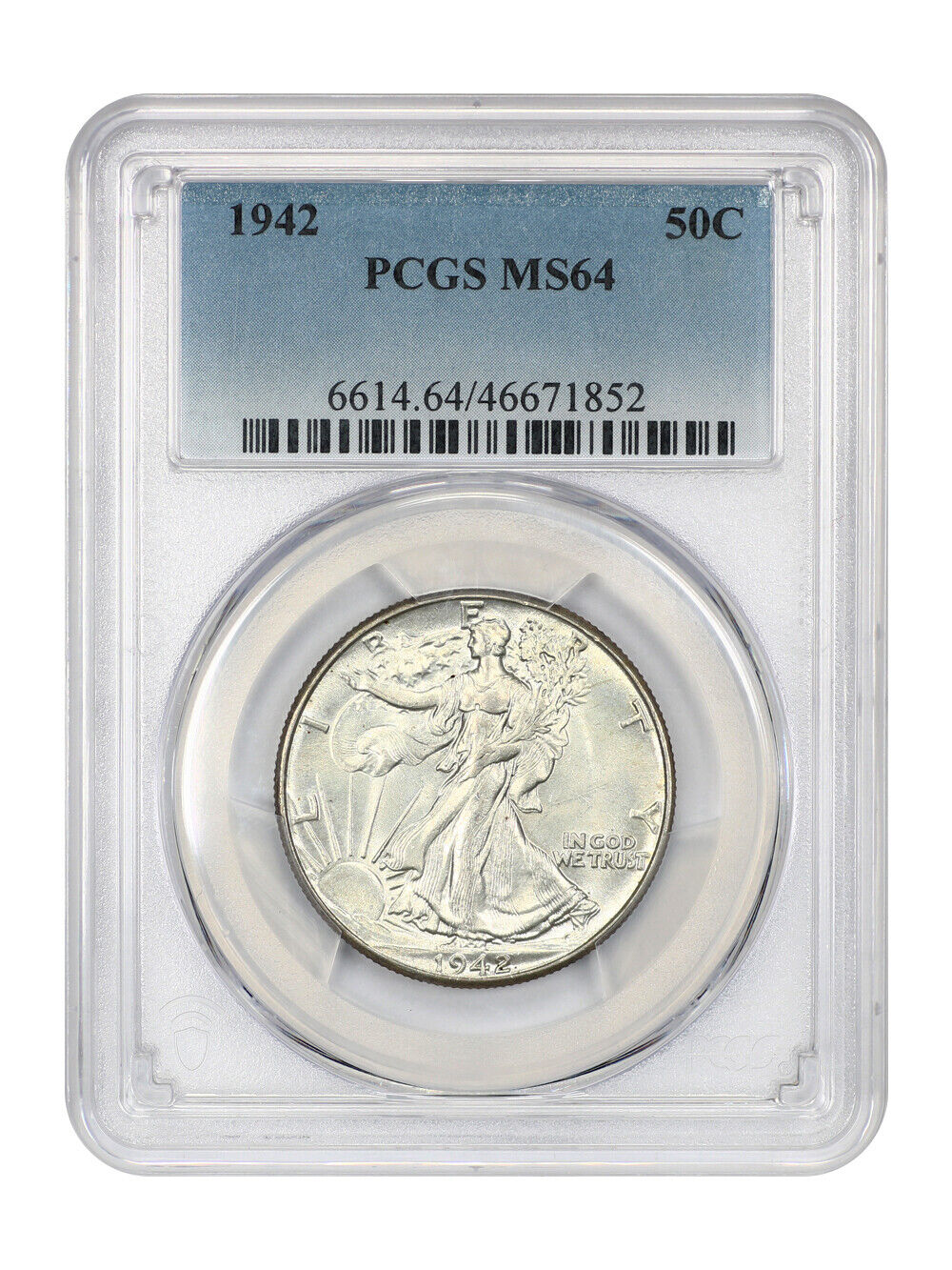 1942 50C PCGS MS64