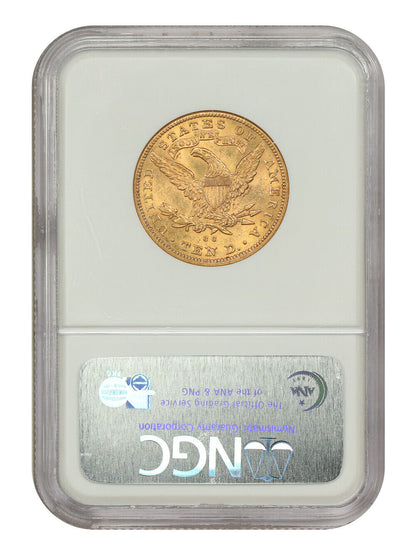 1891-CC $10 NGC MS61 - Liberty Head $10 - Popular Carson City Gold Eagle