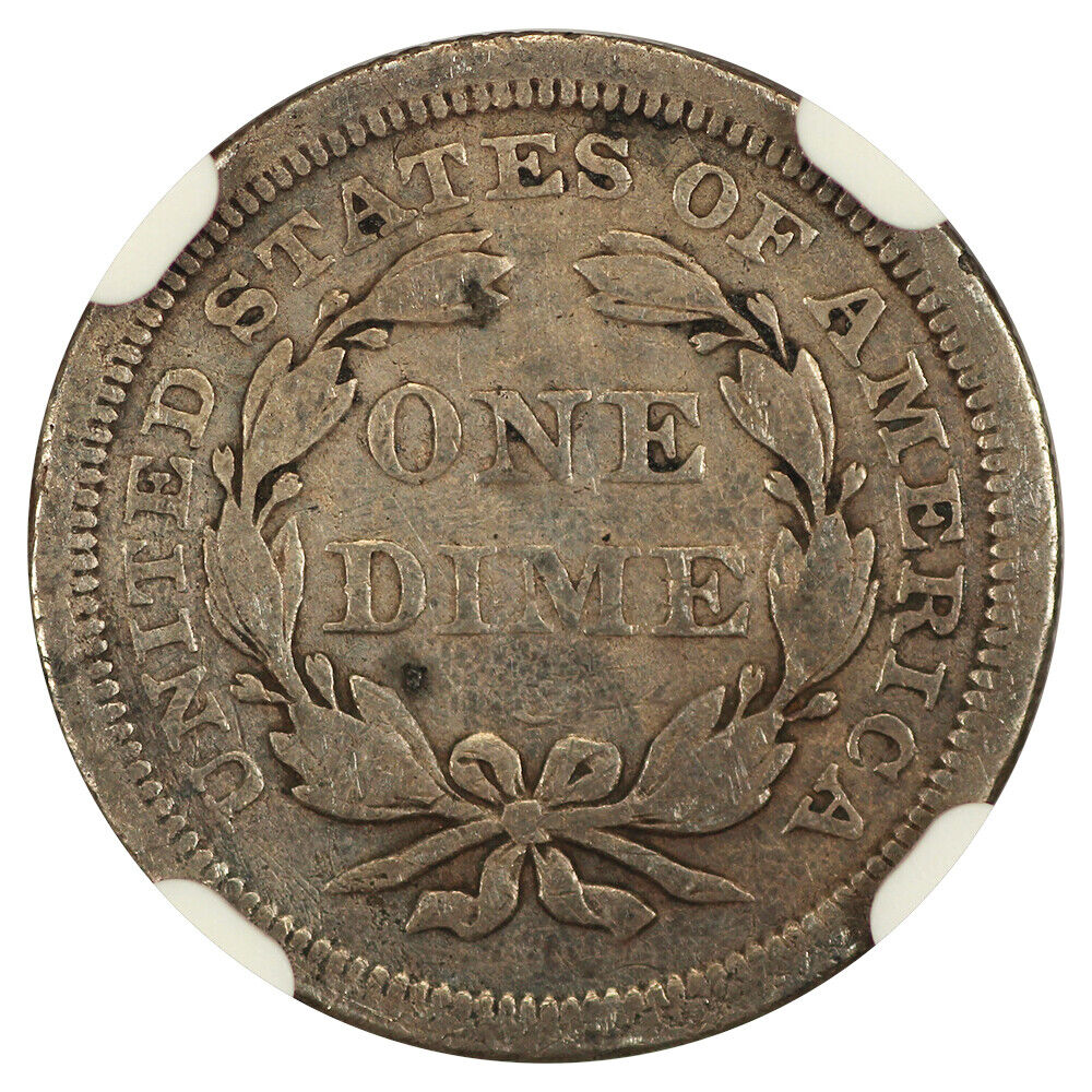 1854-O 10C NGC F15 (Arrows)