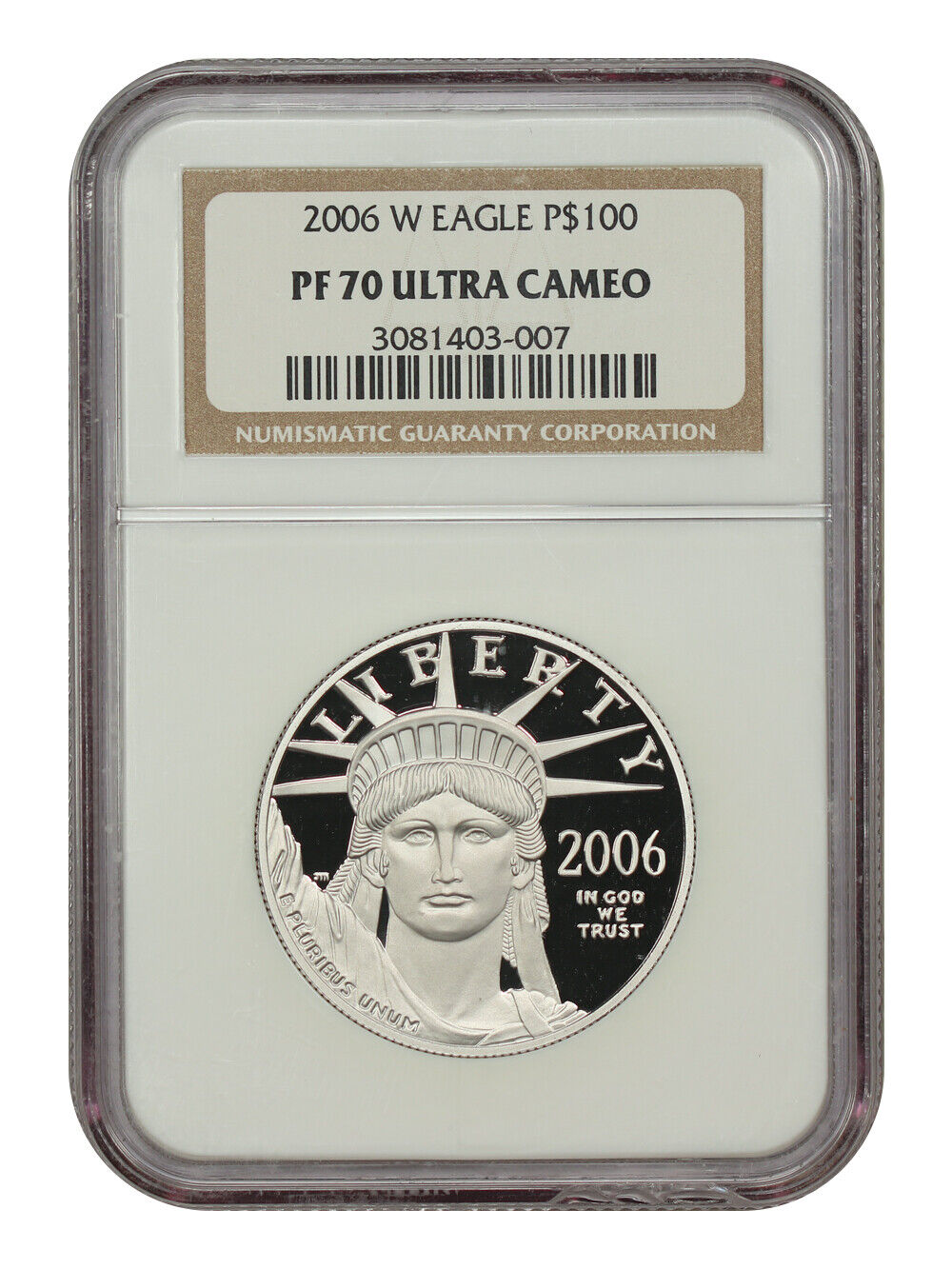 2006-W $100 Statue of Liberty NGC PR70DCAM - $100 Platinum Eagles