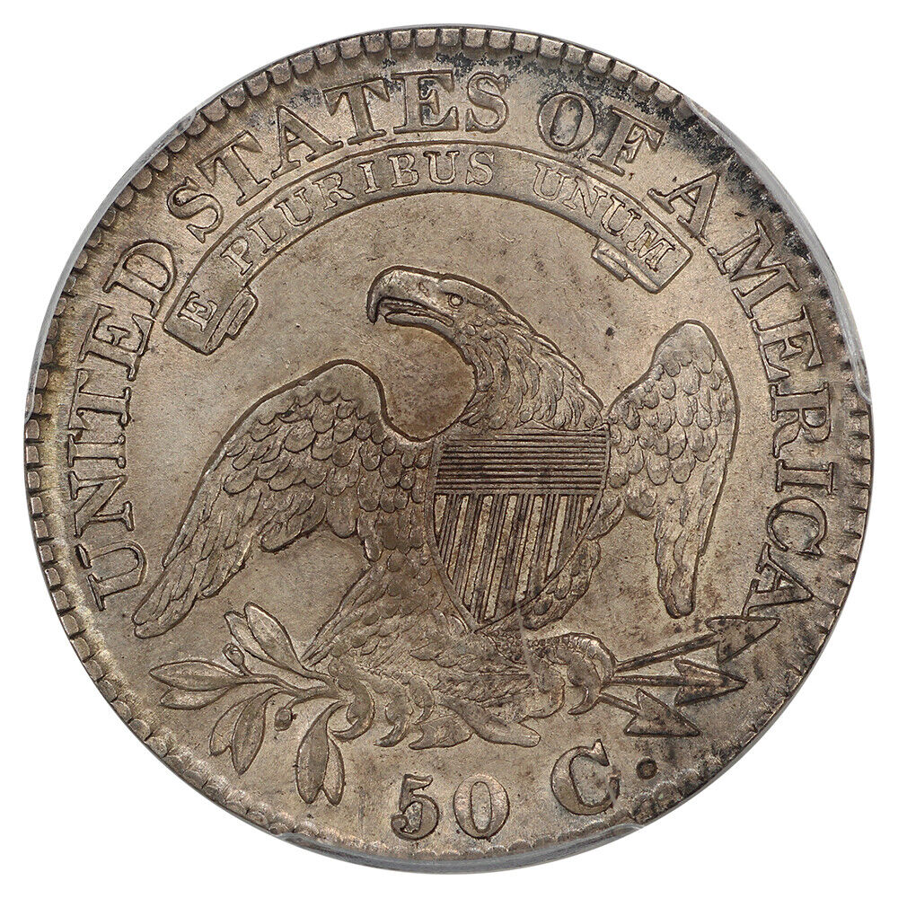 1827 50C PCGS AU55 (Curl Base 2) ex: D.L. Hansen