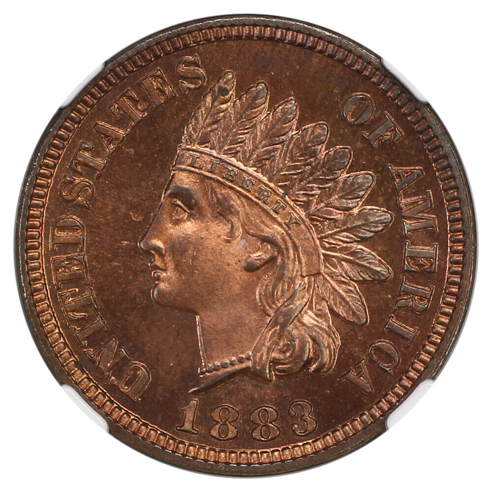 1883 1C NGC PR65RB - Indian Cent