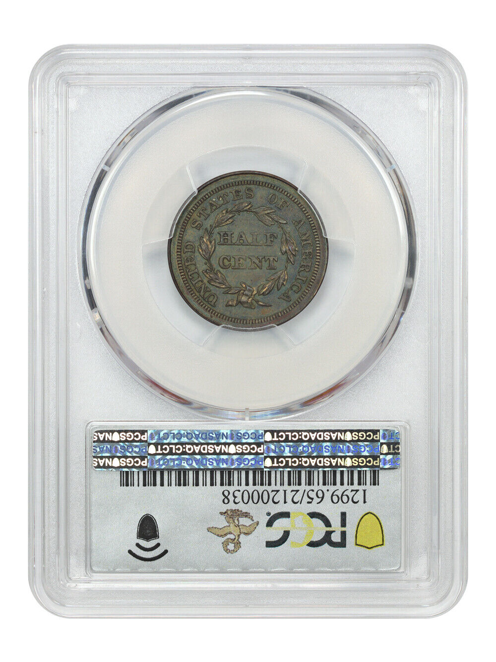 1848 1/2C PCGS PR65BN (Restrike) ex: D.L. Hansen