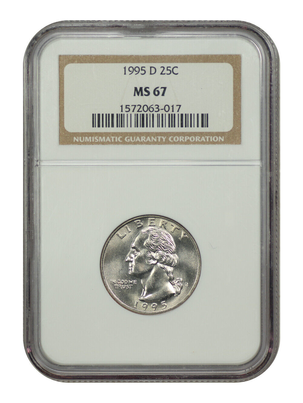 1995-D 25C NGC MS67 - Washington Quarter