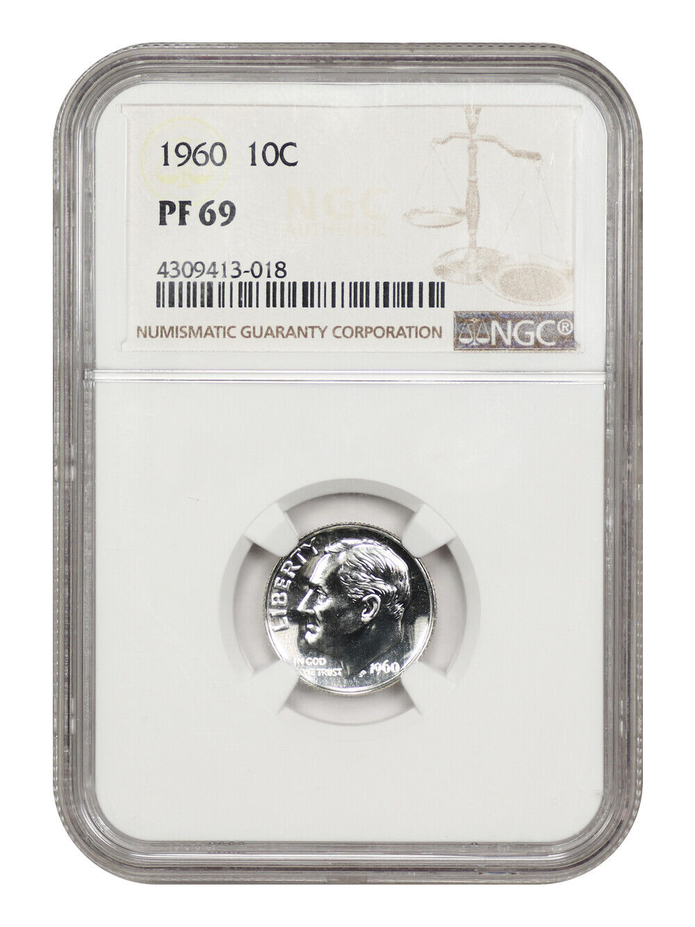 1960 10C NGC PR69