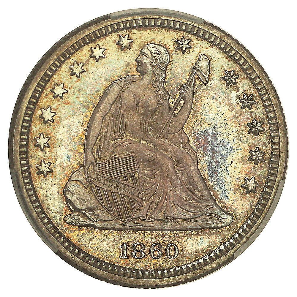 1860 25C CACG PR65 ex: D.L. Hansen - Liberty Seated Quarter