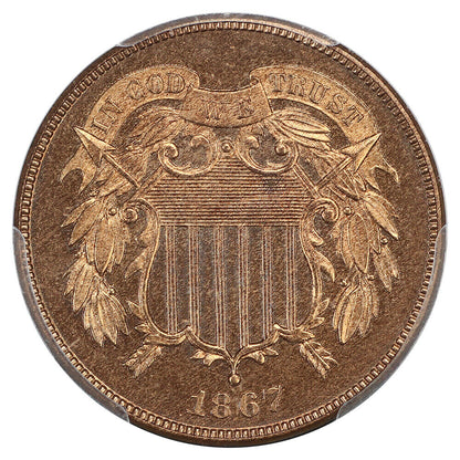 1867 2c PCGS Proof 66 RD ex: D.L. Hansen