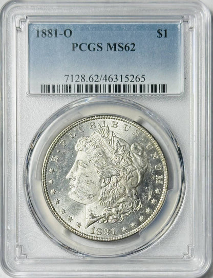 1881 O Morgan Silver Dollar PCGS MS-62