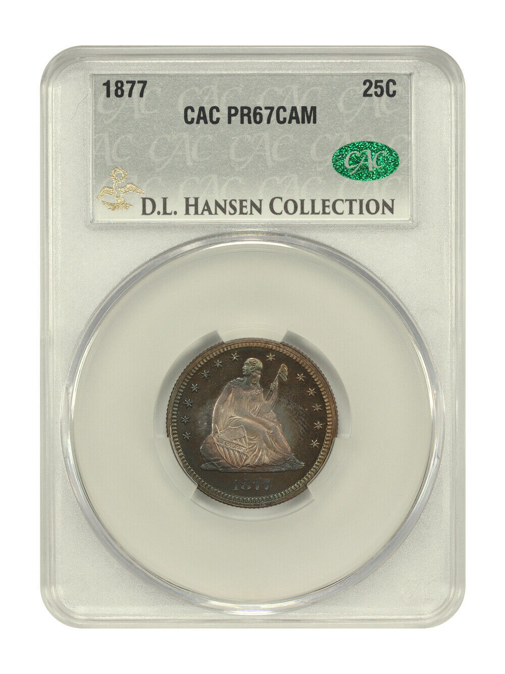 1877 25C CACG PR67CAM ex: D.L. Hansen/Bruce Scher - Liberty Seated Quarter