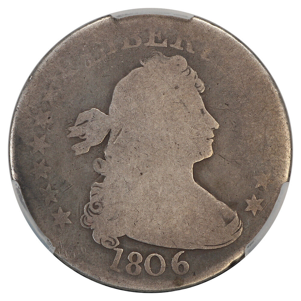 1806 25C CACG AG03 - Draped Bust Quarter - Great Early Type Coin