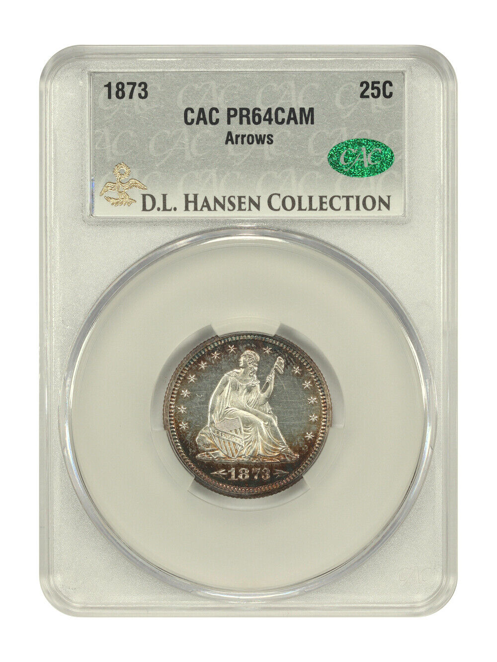 1873 25C CACG PR64CAM (Arrows) ex: D.L. Hansen - Liberty Seated Quarter