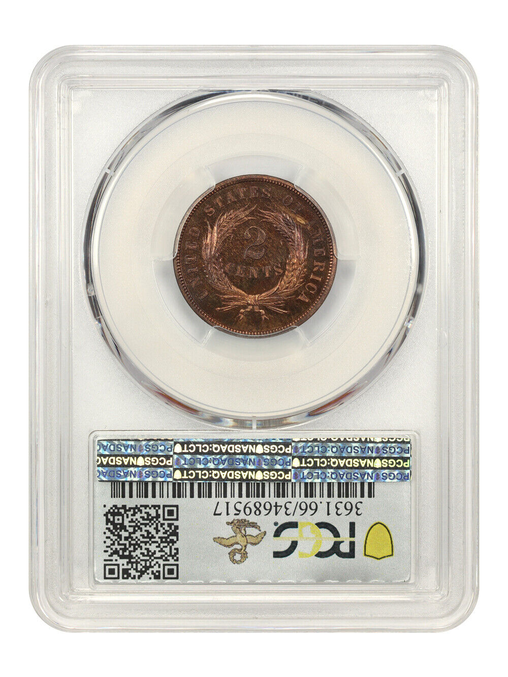 1866 2c PCGS Proof 66 RB ex: D.L. Hansen