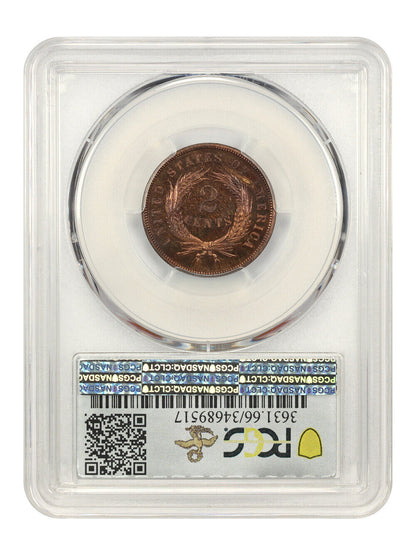 1866 2c PCGS Proof 66 RB ex: D.L. Hansen