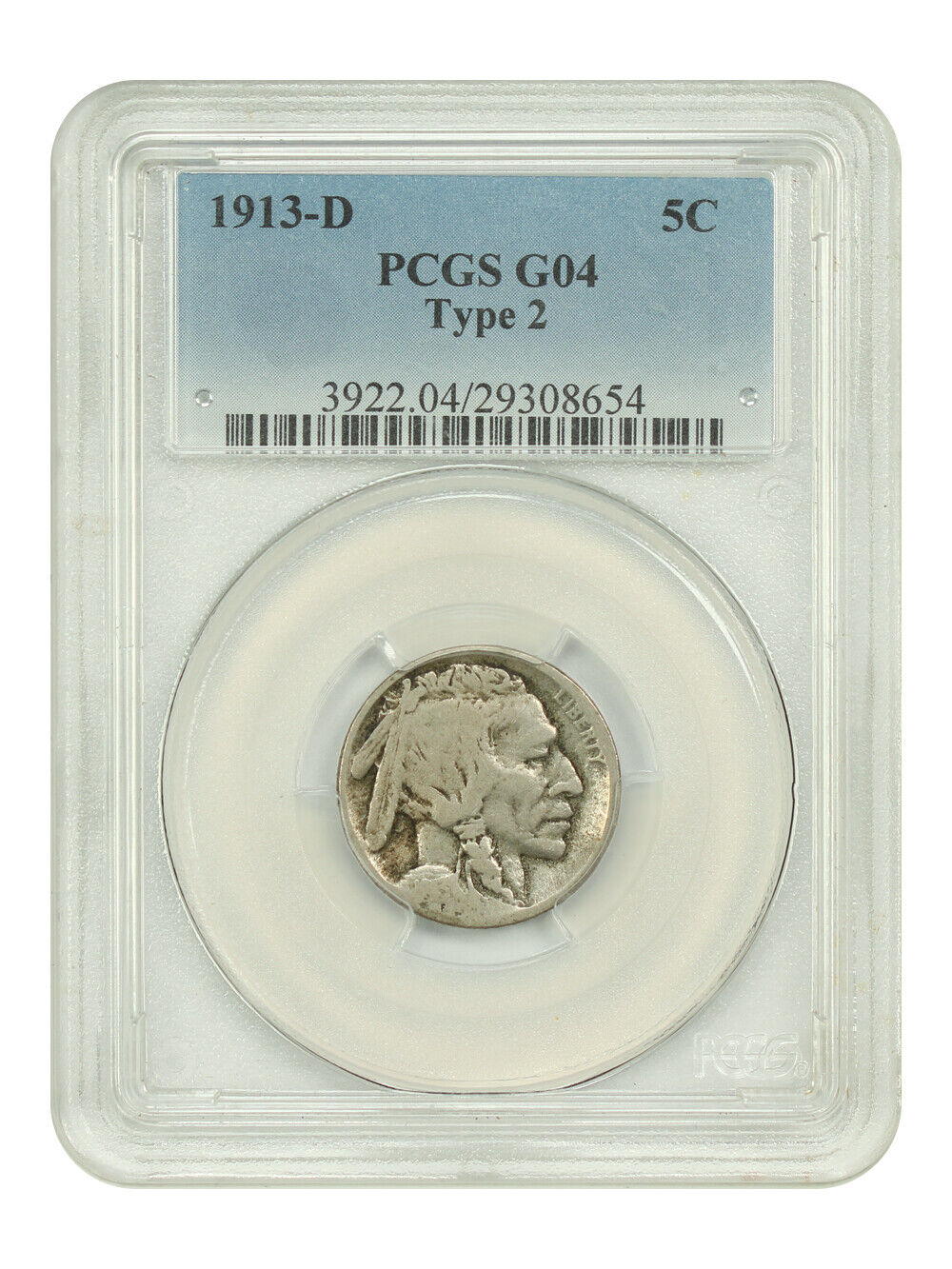 1913-D 5C PCGS Good 04 (Type 2) - Buffalo Nickel