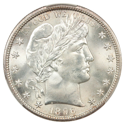 1896-S 50C CACG MS66 ex: D.L. Hansen - Barber Half Dollar - Gorgeous, Rare Gem